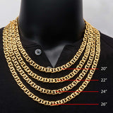 SANDBAR GOLD Mens Mariner Chain in 18K Gold Plate - Measurements