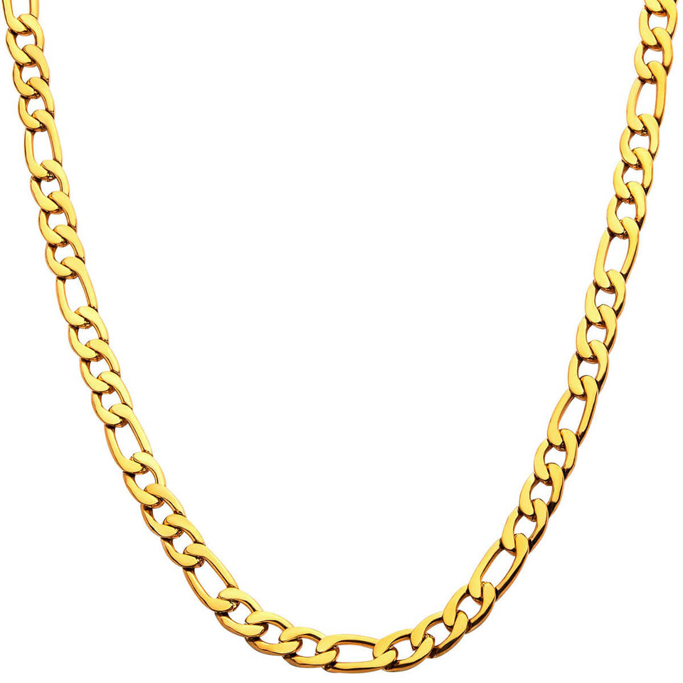 OVERTURE GOLD Mens Figaro Chain in 18K Gold Plate