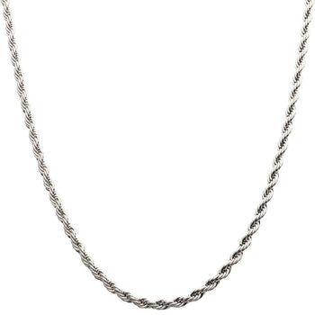 CENTRIFUGE Mens Twisted Rope Chain in Stainless Steel