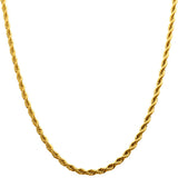 CENTRIFUGE GOLD Mens Twisted Rope Chain in 18K Gold Plate