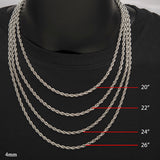 CENTRIFUGE Mens Twisted Rope Chain in Stainless Steel