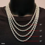 CENTRIFUGE Mens Twisted Rope Chain in Stainless Steel