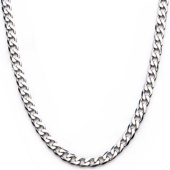 ARTIFICE Mens Bevel Edge Curb Chain in Stainless Steel