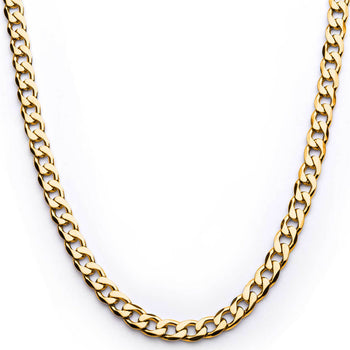 ARTIFICE GOLD Mens Bevel Edge Curb Chain in 18K Gold Plate