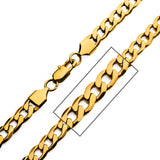 ARTIFICE GOLD Mens Bevel Edge Curb Chain in 18K Gold Plate - Closeup