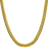 BADABOUM GOLD Mens Dome Curb Chain in 18K Gold Plate