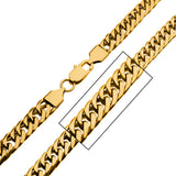 BADABOUM GOLD Mens Dome Curb Chain in 18K Gold Plate - Close-up