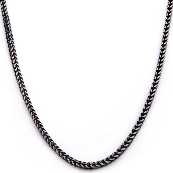 Black steel deals necklace chain
