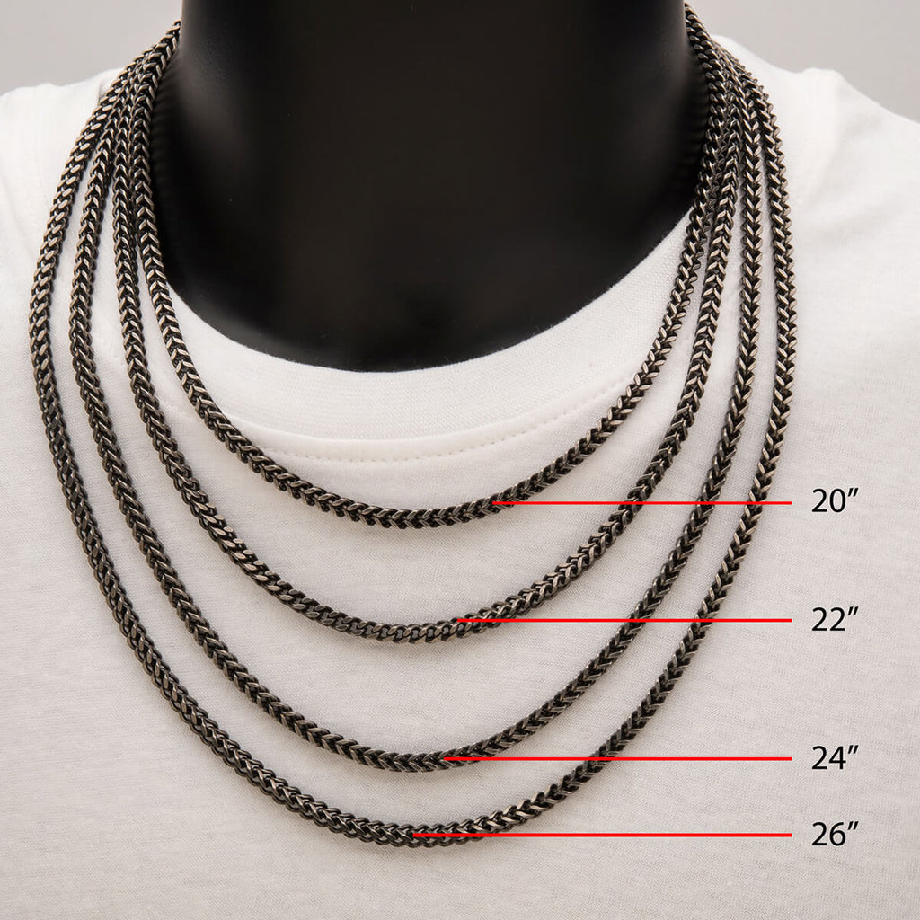 BACKSTAGE DARK Men's Franco Link Chain in Oxidized Stainless Steel
