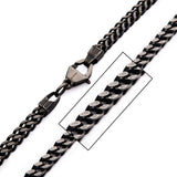 BACKSTAGE DARK Mens Franco Chain in Oxidized Stainless Steel - Closeup