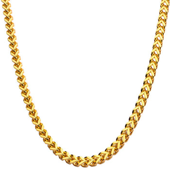 BACKSTAGE GOLD Mens Franco Chain in 18K Gold Plate