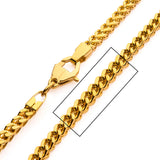 BACKSTAGE GOLD Mens Franco Chain in 18K Gold Plate - Closeup