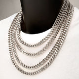 BACKSTAGE Mens Franco Chain in Stainless Steel - All Sizes