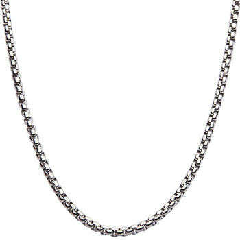 WARWICK Mens Rounded Box Chain in Stainless Steel