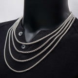 ENCORE Mens Wheat Chain in Stainless Steel - All Sizes