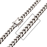 CASBAR Mens Miami Cuban Chain in Stainless Steel - Closeup