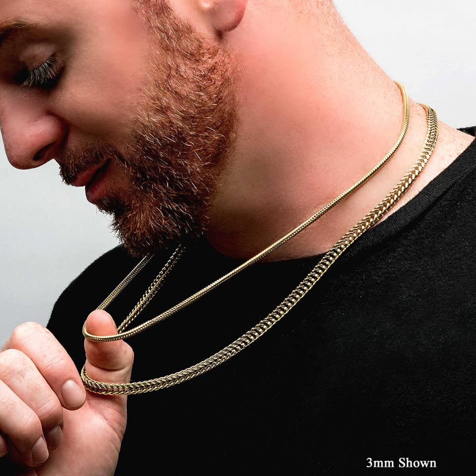 Gold serpentine sales necklace for sale