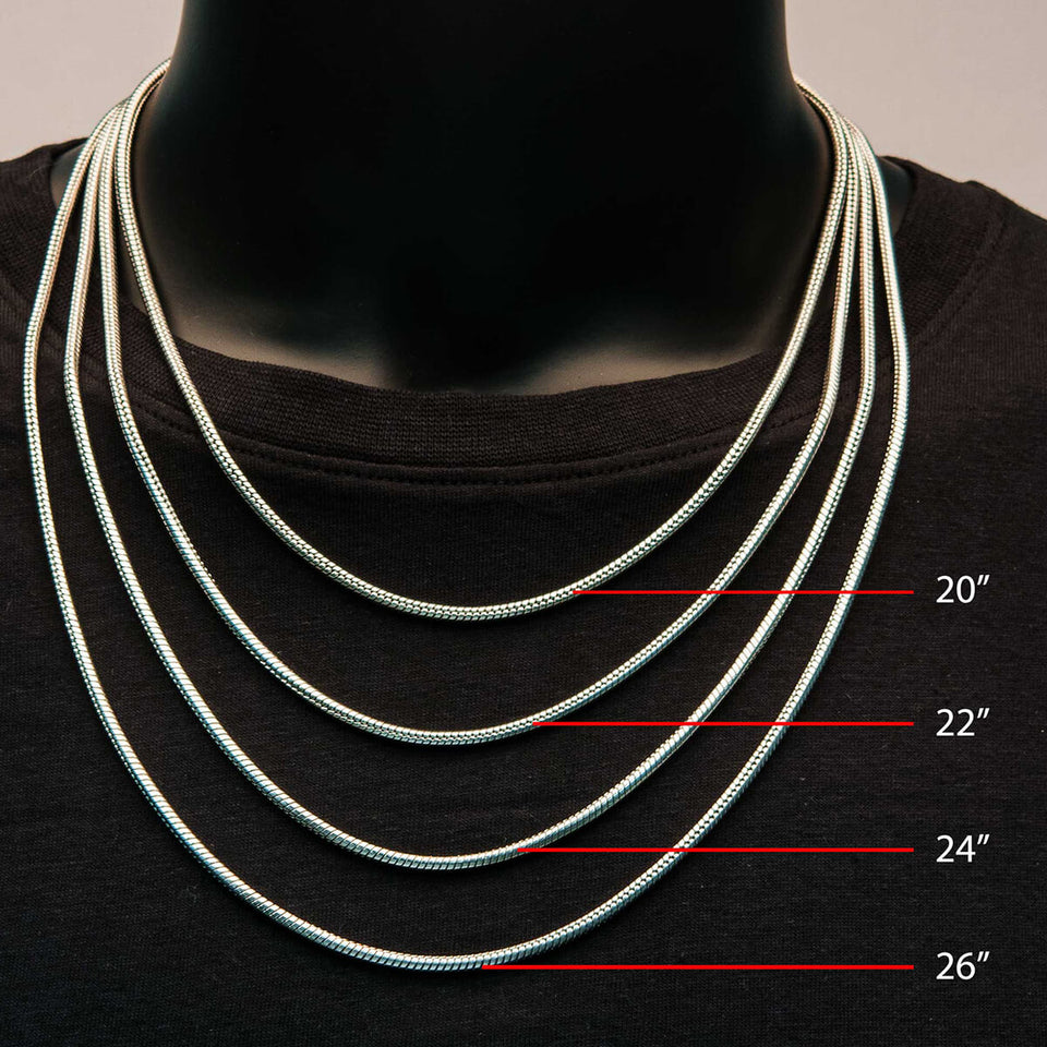 Mens Thick Snake Chain Necklace | Caitlyn Minimalist