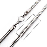 SNAKE PIT Mens Serpentine Chain in Stainless Steel - Closeup