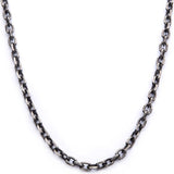 LAVO Mens Knife Edge Chain in Oxidized Stainless Steel