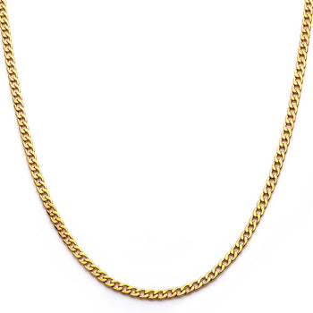 ARLO GOLD Mens Curb Chain in 18K Gold Plate