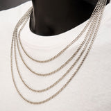 ARLO Mens Curb Chain in Stainless Steel - All Sizes