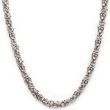 LEXICON Mens King Byzantine Chain in Stainless Steel