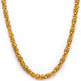 LEXICON GOLD Mens King Byzantine Chain in 18K Gold Plate