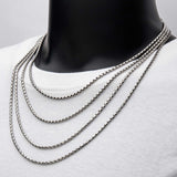 COMMONWEALTH DARK Mens Boston Chain in Oxidized Stainless Steel - All Sizes