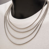 COMMONWEALTH Mens Boston Chain in Stainless Steel - All Sizes