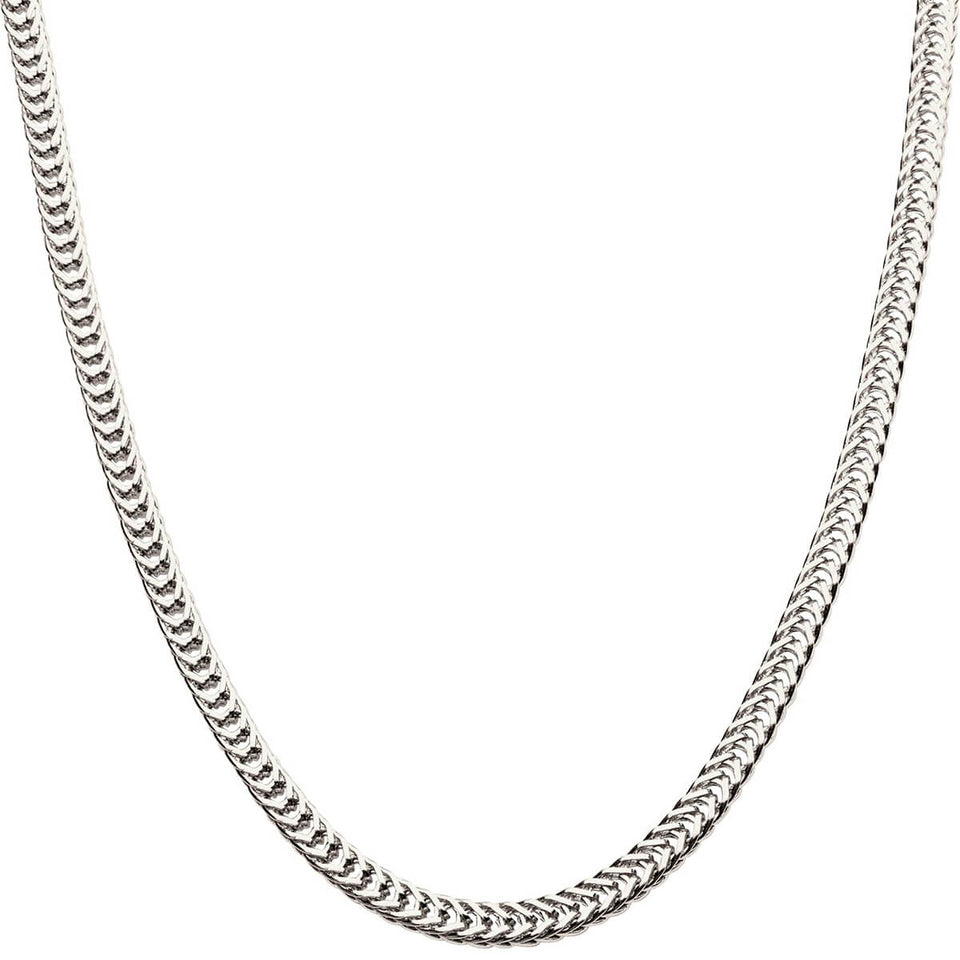 AVERY Mens Foxtail Chain in Stainless Steel