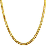 AVERY GOLD Mens Foxtail Chain in 18K Gold Plate