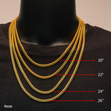 AVERY GOLD Mens Foxtail Chain in 18K Gold Plate