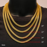 AVERY GOLD Mens Foxtail Chain in 18K Gold Plate