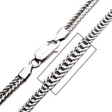 AVERY Mens Foxtail Chain in Stainless Steel - Closeup