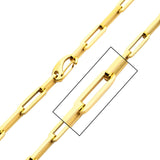 PAPERCLIP GOLD Steel Link Necklace Chain for Men - Close-up