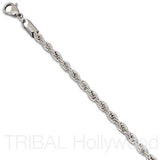 ROUGE Twisted Stainless Steel Serpentine Rope Chain Medium