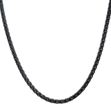 OBLIVION BLACK Spiga Link Necklace Chain for Men in Black Steel