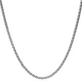 SHINING HAZE Stainless Steel Mens Round Wheat Chain