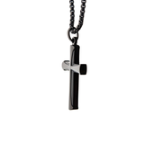 APOSTLE CROSS BLACK Steel Cross Chain Pendant for Men