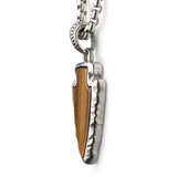 JUNGLE ARROW Pendant Necklace for Men with Tiger Eye Stone - Side View