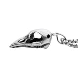 CORVUS Crow Skull Pendant Necklace for Men in Stainless Steel - Side View