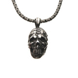 ZOMBIE SKULL Stainless Steel Pendant Chain Necklace for Men