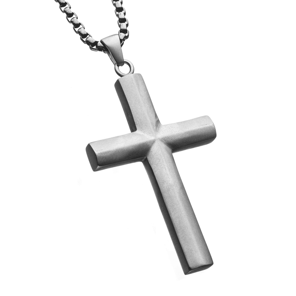 VICAR CROSS Stainless Steel Pendant Chain Necklace for Men