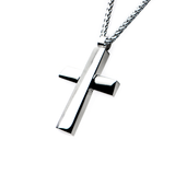 OBLIQUE CROSS NECKLACE Modern Architecture Style Pendant Chain