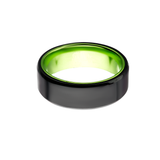 AGENT GREEN Mens Ring in Steel and Aluminum with Secret Green Interior