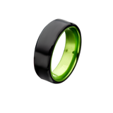 AGENT GREEN Mens Ring in Steel and Aluminum with Secret Green Interior