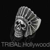 CHIEF Skull Ring Mens Stainless Steel