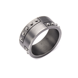 WELDER RING Riveted Gunmetal Steel Design Mens Ring Band