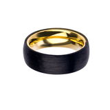 GRAPHITE GOLD RING for Men with Gold Steel and Carbon Graphite